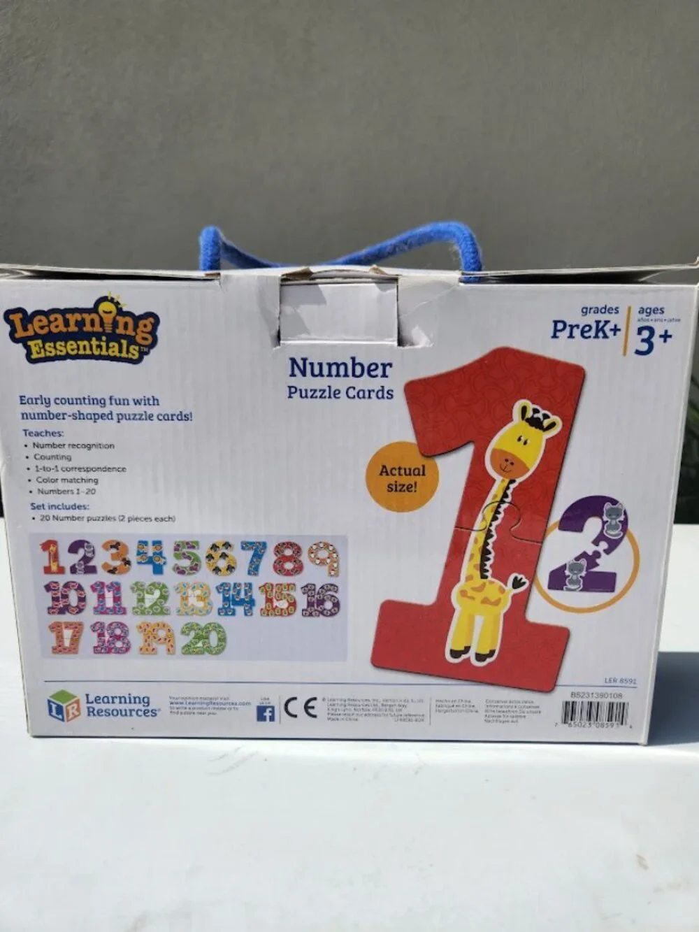 Learning Resources Number Toddler Toy Puzzle Cards 40-piece set for ages 3 and u